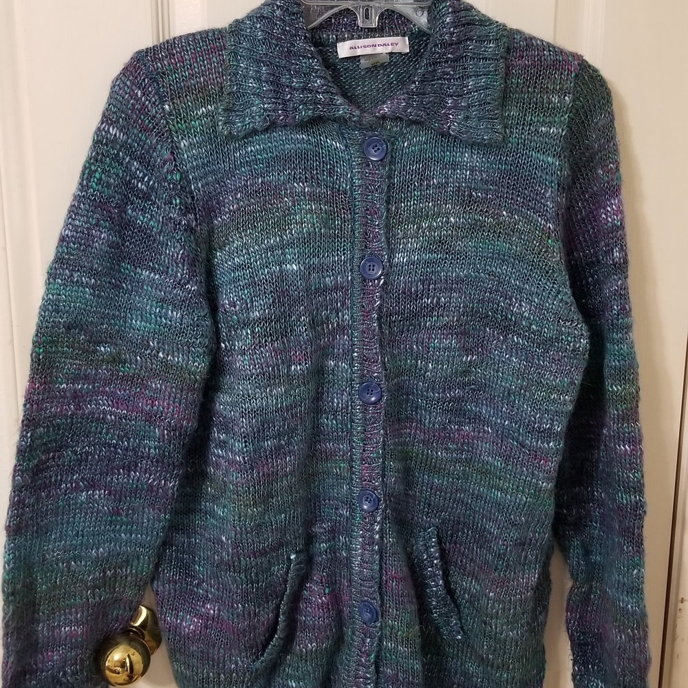 Allison Daley Multicolor Knit Cardigan